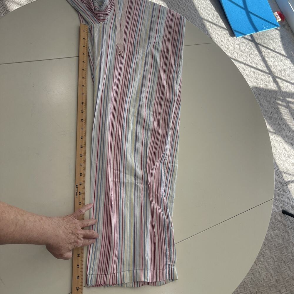 Lucky Brand Women SZ XL Pajama Lounge Pants Cotton Striped Drawstring FLAW - Picture 11 of 14